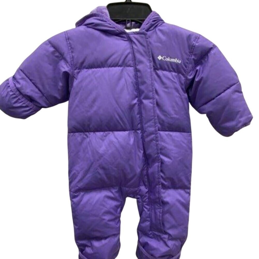 Columbia Baby Girl's Purple Snow Suit Size 6-12 Months